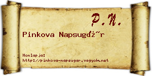 Pinkova Napsugár névjegykártya